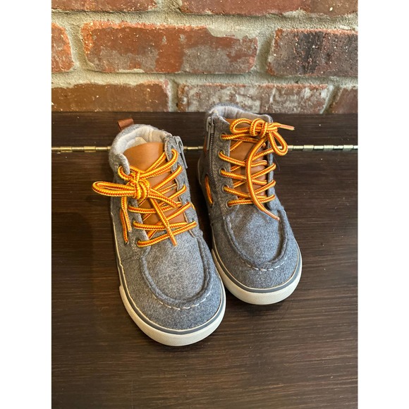 GAP Other - Gap Boys Gray Wool Boots with Yellow Laces - Size 8